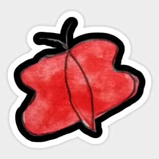 Red butterfly watercolor design Sticker